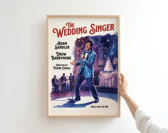 The Wedding Singer Inspired Print | Retro Cinema Decor | 90s Rom Com Wall Art