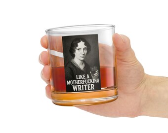 Emily Bronte Whiskey Rocks Glass: Literary Bourbon Scotch Glass