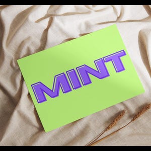 Geordie Slang Print: Mint North East Art, Purple & Green