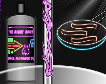 The Right Spot™ Edible Massage Oil - Beggin' (Bacon) Custom Flavored Massage Oil, Vegan Water Based Sensual Body Oil with Aloe