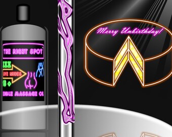 The Right Spot™ Edible Massage Oil - Unbirthday Cake Flavored Vegan Body Oil, Water Based Sensual Massage Oil with Aloe