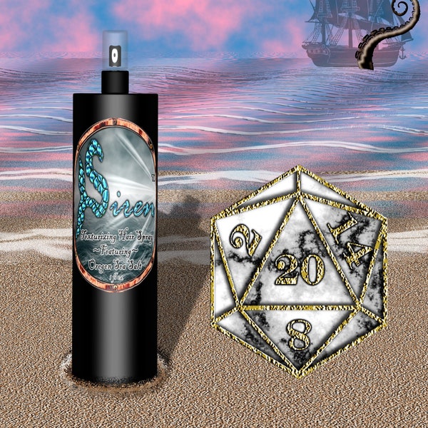 Roll To Eat Me - Siren™ Sea Salt Hair Spray - Surprise Random Scent Custom Dice Roll Mystery Fragrance Beauty Gift