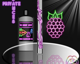 The Right Spot™ Edible Massage Oil - Pacific Northwest Blackberry Custom Flavored Vegan Water Based Sensual Body Oil with Aloe