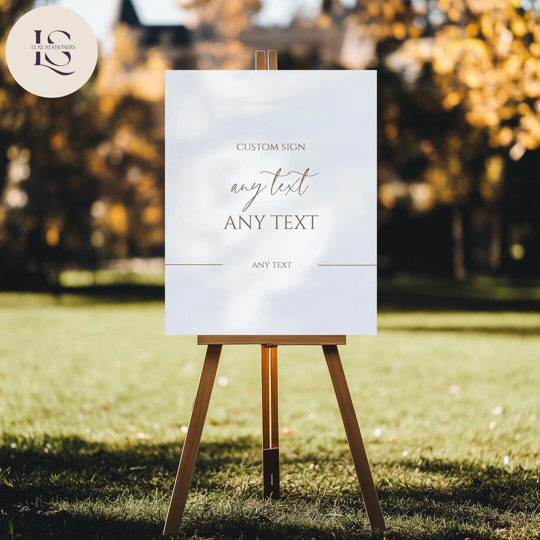 Coversations Welcomesign Welcome Sign Custom Text | All Occasions | Wedding Christening Baby ...