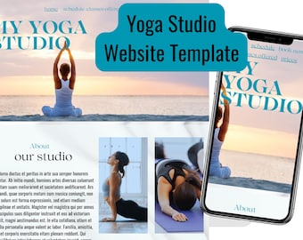Personal Trainer Website Template edit customize launch Fitness Coach Website Canva Template Yoga Instructor Website Gym Trainer Business