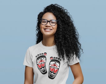 Bigfoot Foot Prints PNW Native, Unisex Jersey T-shirt