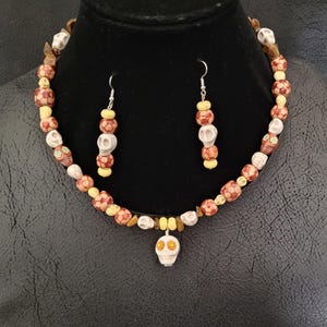 Dia de Los Muertos Necklace and Earrings #DLM-7