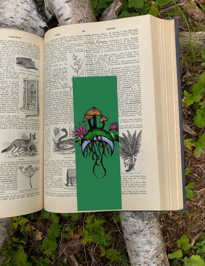 Root Bookmarks Gothic Forest Art Bookmark Printable - Botanical Watercolor Book Decor ...