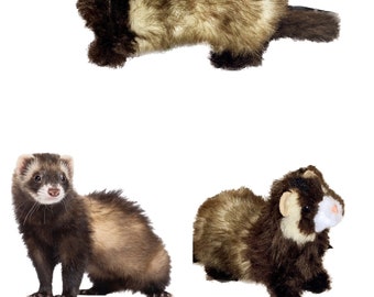 Frettchen Kuscheltier Haustier Replik
