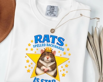 Comfort Colors® rats spelled backwards is star shirt, funny animal T-shirt, weird t shirt, rats gift