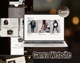 Canva-websitesjabloon Socialmediamanager Instagram-coach Influencer UGC-maker Bewerkbaar portfolio Creatief plakboek Bestemmingspagina