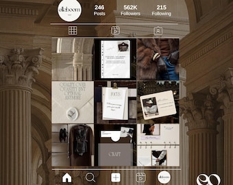 Social Media Manager & Content Creator Instagram-sjablonen Envelop Trending-sjablonen Canva-bundel (digitale download)