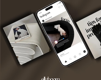 Social Media Manager & Content Creator Instagram Templates Envelope Trending Templates Canva Bundle (Digital Download)