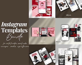 Inhalt Ersteller Aesthetic Media Kit Instagram Template Bundle, Scrapbook Canva Bundle für Social Media Influencer Influencer ios core