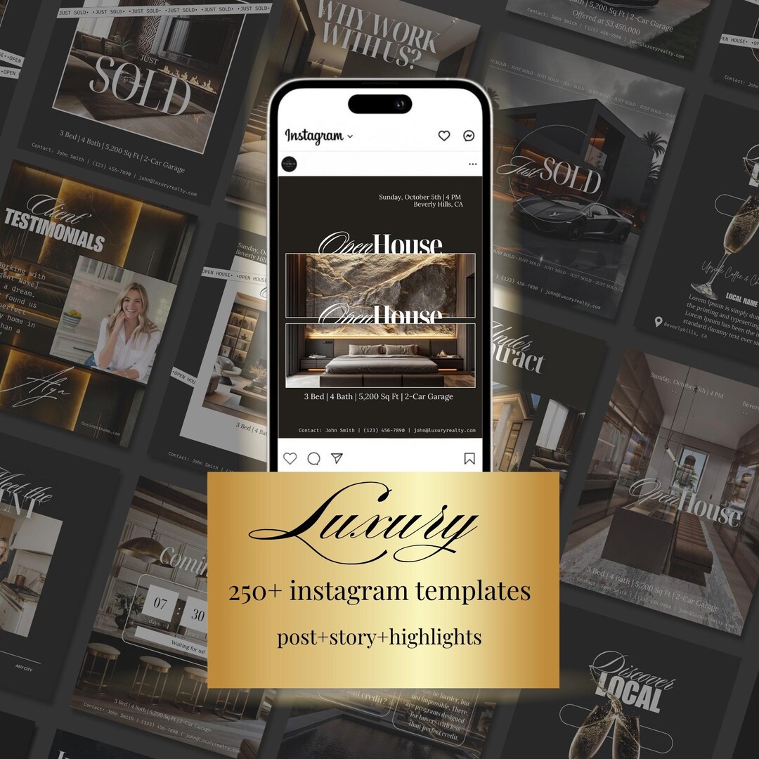 Luxury Real Estate Canva Templates, Realtor Marketing Kit - Etsy