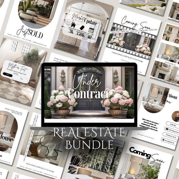 600+ Real Estate marketing templates Bundle  Real Estate Social Media , Real Estate Marketing ,Realtor instagram PostTemplate Canva
