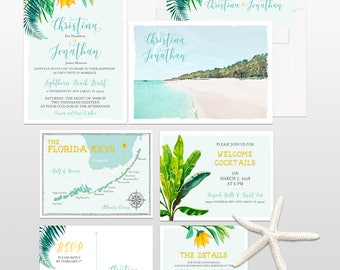 Items Similar To Destination Wedding Invitation Florida Keys Key