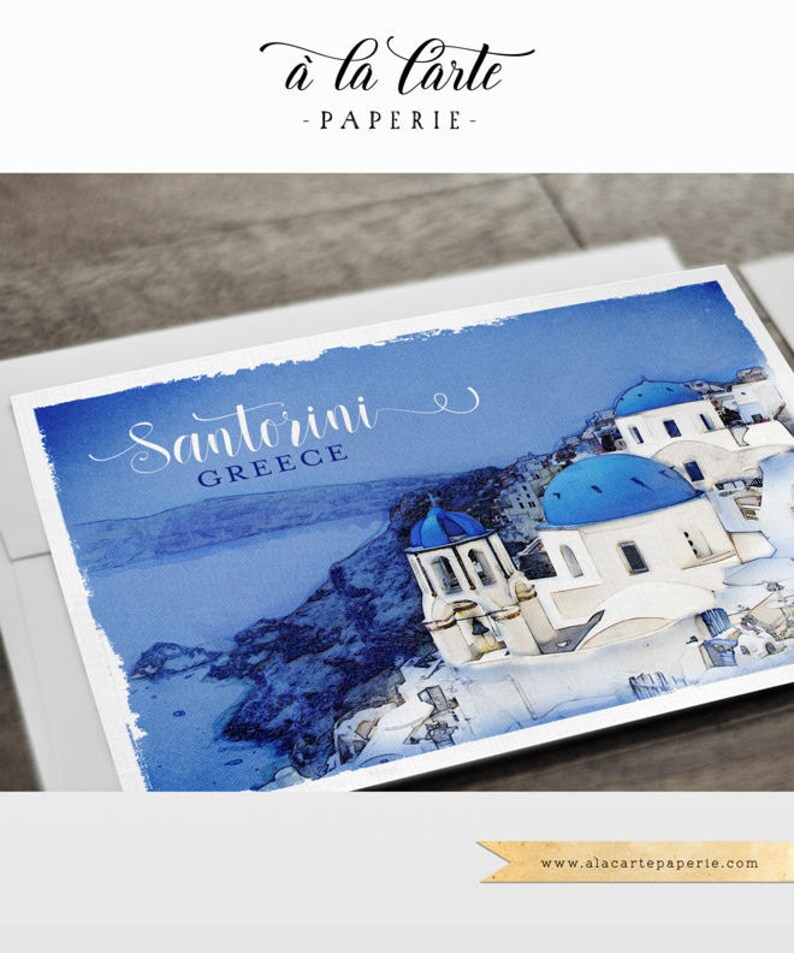 European wedding Deposit Payment Greek Island Invitation Suite Destination wedding invitation Santorini Greece