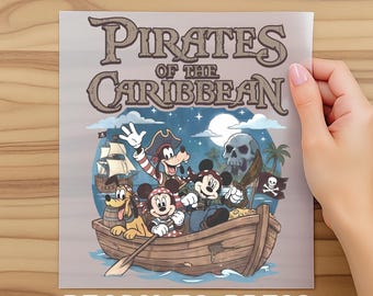 Disney Pirate Caribbean Dtf, Disney Mickey And Friends Pirates Dtf Transfer, Disney Pirates Group Dtf, Disney Mickey and Friends Pirate Dtf
