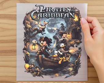 Disney Pirate Caribbean Dtf, Disney Mickey And Friends Pirates Dtf Transfer, Disney Pirates Group Dtf, Disney Mickey and Friends Pirate Dtf