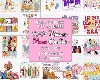 100+ Mickey And Friends Mama Dtf Bundle, Disney Mothers Day Ready To Press, Disney Mom DTF Transfer, Disney All Characters, Family Bundle