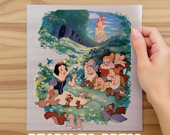 Snow White and 7 Dwarfs Shirt Design Dtf, Disney Princess Dtf Ready To Press, Bashful, Happy, Sleepy, Dopey, Doc, Sneezy, Grumpy, Snow White
