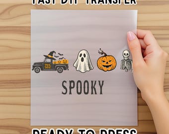 Halloween Raccoons DTF Transfer, Witch Animals Ready to Press, Spooky Season Pumpkin Iron-on, Dtf Transfers Gift, Animals Ready to Press