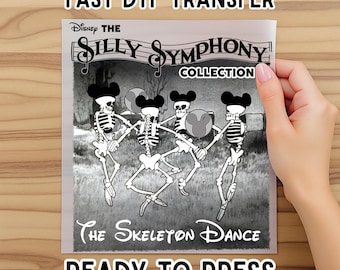 Disneyland Silly Symphonies The Skeleton Dance Dtf, Mickey's Not So Scary Halloween Dtf, Disneyland Halloween Party 2026, Dtf Transfer Gifts