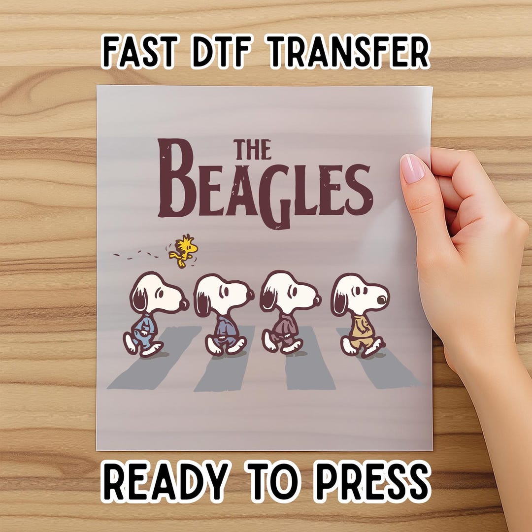 The Beagles Dtf, Funny Dtf, Dtf Transfers, Peanuts Woodstock Music Band ...