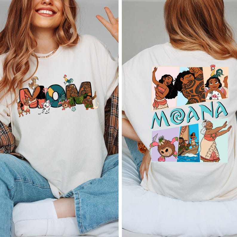 Disney Moana Mom Dad Dtf, Princess Moana Family Matching Dtf, Maui Dtf ...