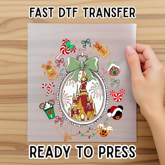 Disney Coquette Bow Christmas Dtf, Mickey xmas Dtf, Disney Magic Castle Christmas Dtf, Disney Trip Dtf, Nutcracker Dtf, Dtf Transfers Gifts