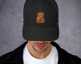 Truckerpet, snapback, verstelbaar, baseballtrucker, met Feastin Frederick, Freddy, BoxEater Stitched