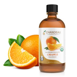 Bulk 16 oz USDA Organic Orange Essential Oil – Pure, Cold-Pressed – Aromatherapy, Soap Making, Candles, Diffusers, Cleaning