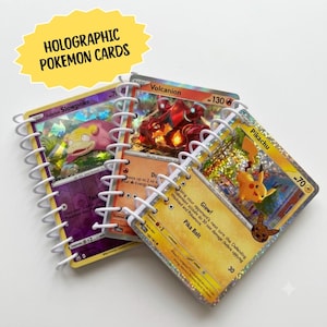 small pokemon card binder Pokemon Brown 4-Pocket Refillable Embossed PU Leather Trade Binders Kado Supplies Colors may vary Pokemon TCG: Stellar Crown Mini