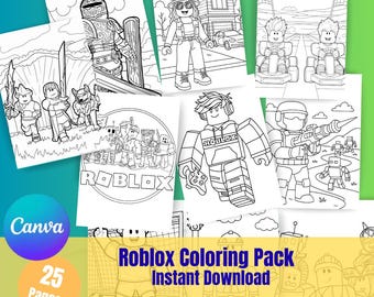 Roblox Coloring Pages 25 Disegni Stampabili per Bambini (Digitale)