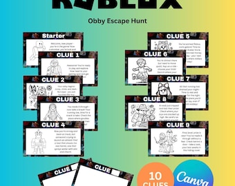 Roblox Birthday Party Game: Obby Escape Scavenger Hunt (Printable)