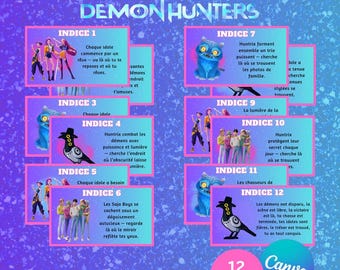 Chasse Au Trésor K-pop Demon Hunters Énigmes Et Indices Amusants Style Anime Jeu De Fête à Imprimer Anniversaire énigmes De Démons