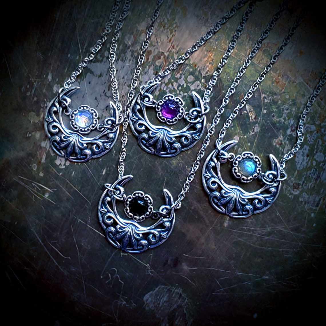 Genuine Black Onyx Necklace wiccan jewelry witch jewelry  Etsy