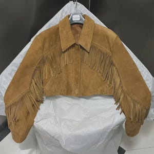 Handgjord cowgirljacka med mockafransar: Western Rodeo-stil. bild 3