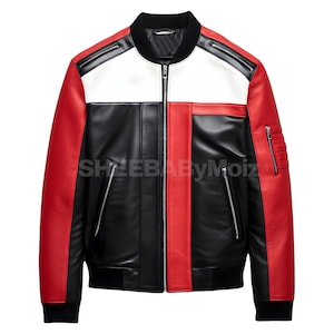 Biker Leather Jacket - Handmade Moto Style