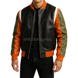 Men’s Varsity Baseball Faux Leather Jacket | Letterman Bomber Jacket