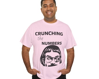 Camiseta gráfica "Crunching Numbers": divertida camiseta unisex de algodón