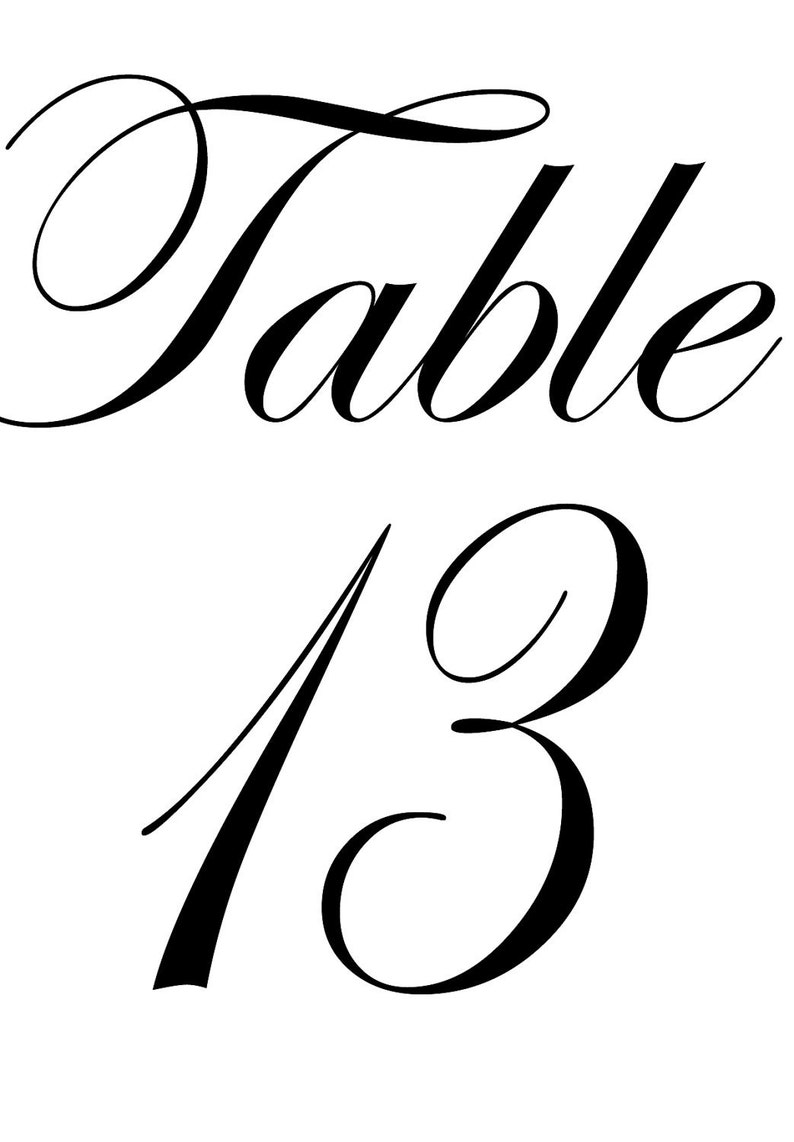 Tent Card Printable Table Numbers 1 to 15 Etsy Canada