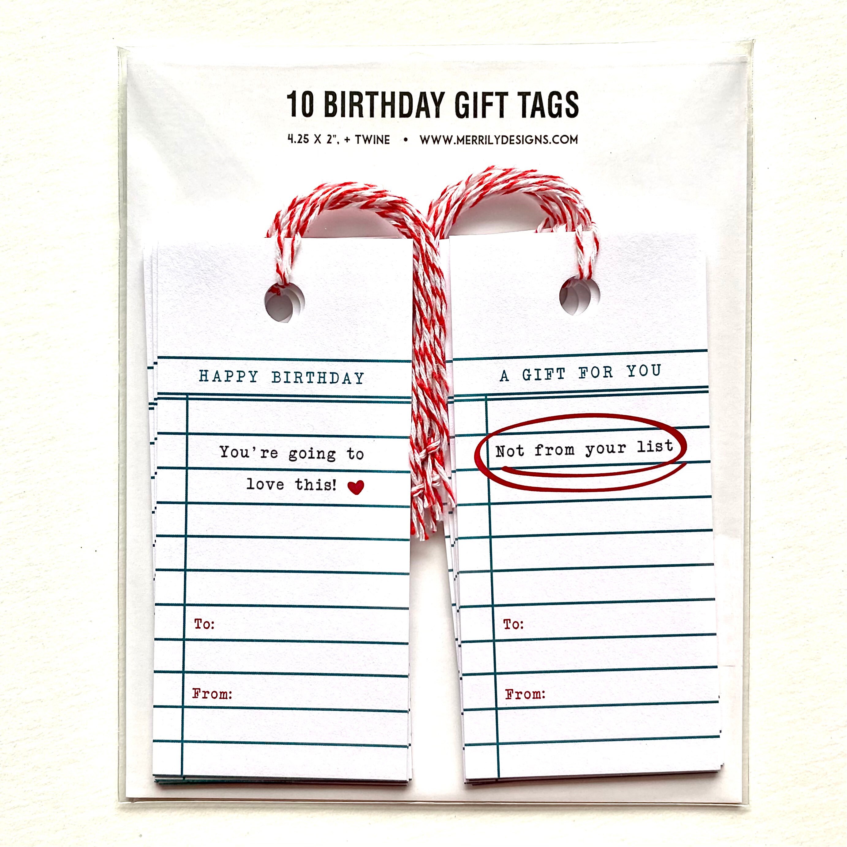 Birthday Gift tags Funny gift tag with Library Card Style Etsy