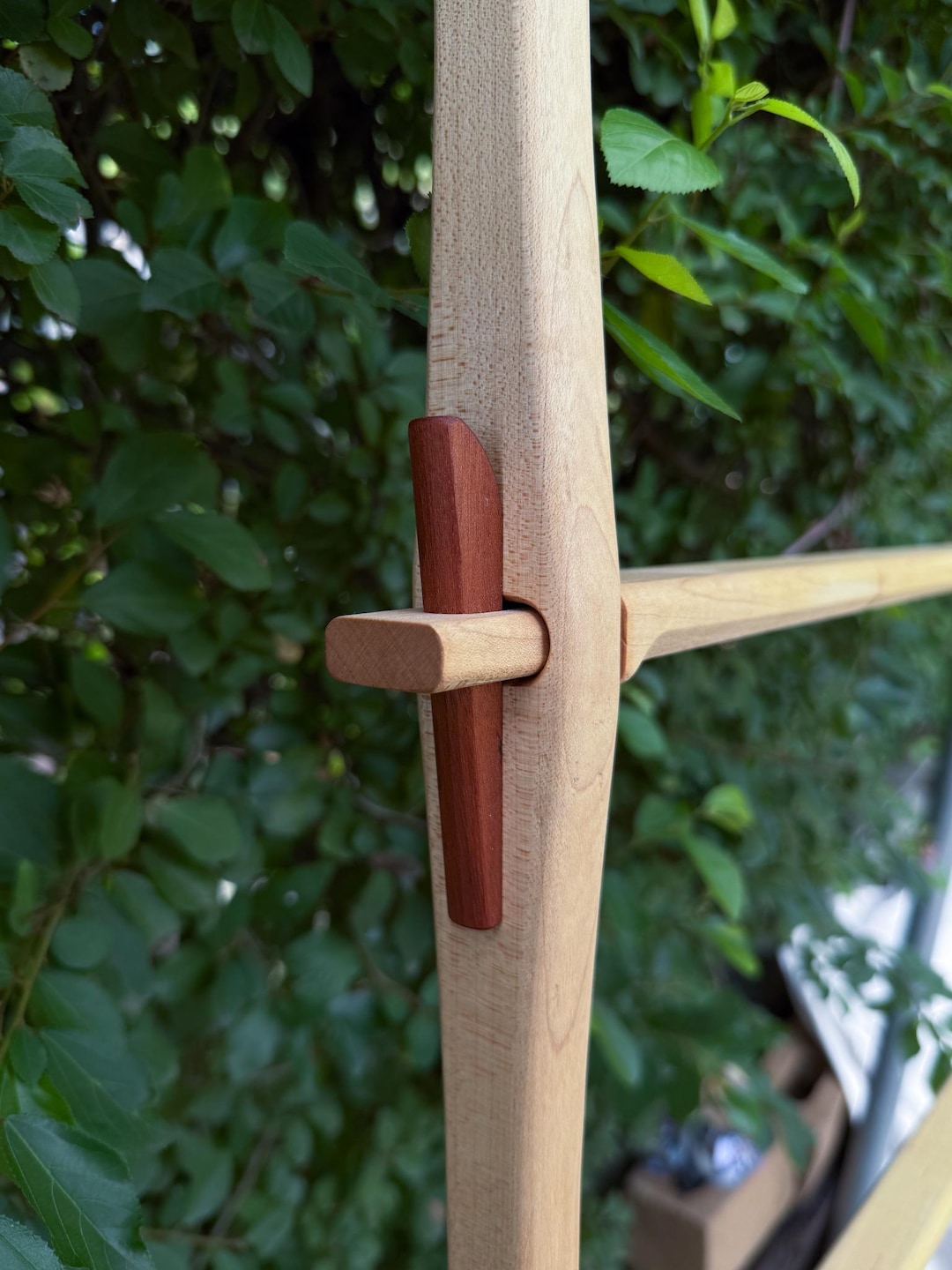 handmade quilt ladder - maple with jatoba wedges