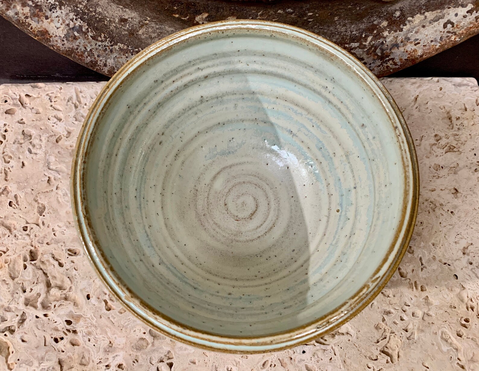 Hand thrown pottery bowl stoneware pottery cream gloss and | Etsy