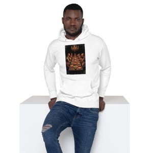 Halloween Horror Feast Hoodie – Retro 70s 80s Monster Banquet, Vintage Gothic Dinner Table, Spooky Creepy Food Pullover Hoodie