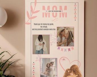 Día de la Madre, Cartel A4 editable en Canva, plantilla del día de la madre, para las mamás mas especiales