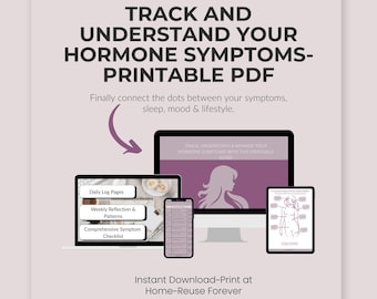 Hormone Balance Symptom Tracker: Perimenopause & Menopause Wellness (Printable PDF Guide)