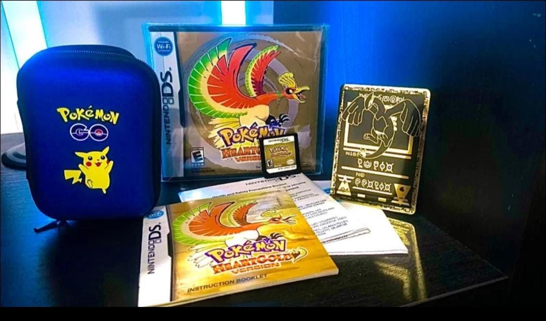 Pokémon Heartgold Collector's Edition Set – DS Game, Metal Card, Manual ...